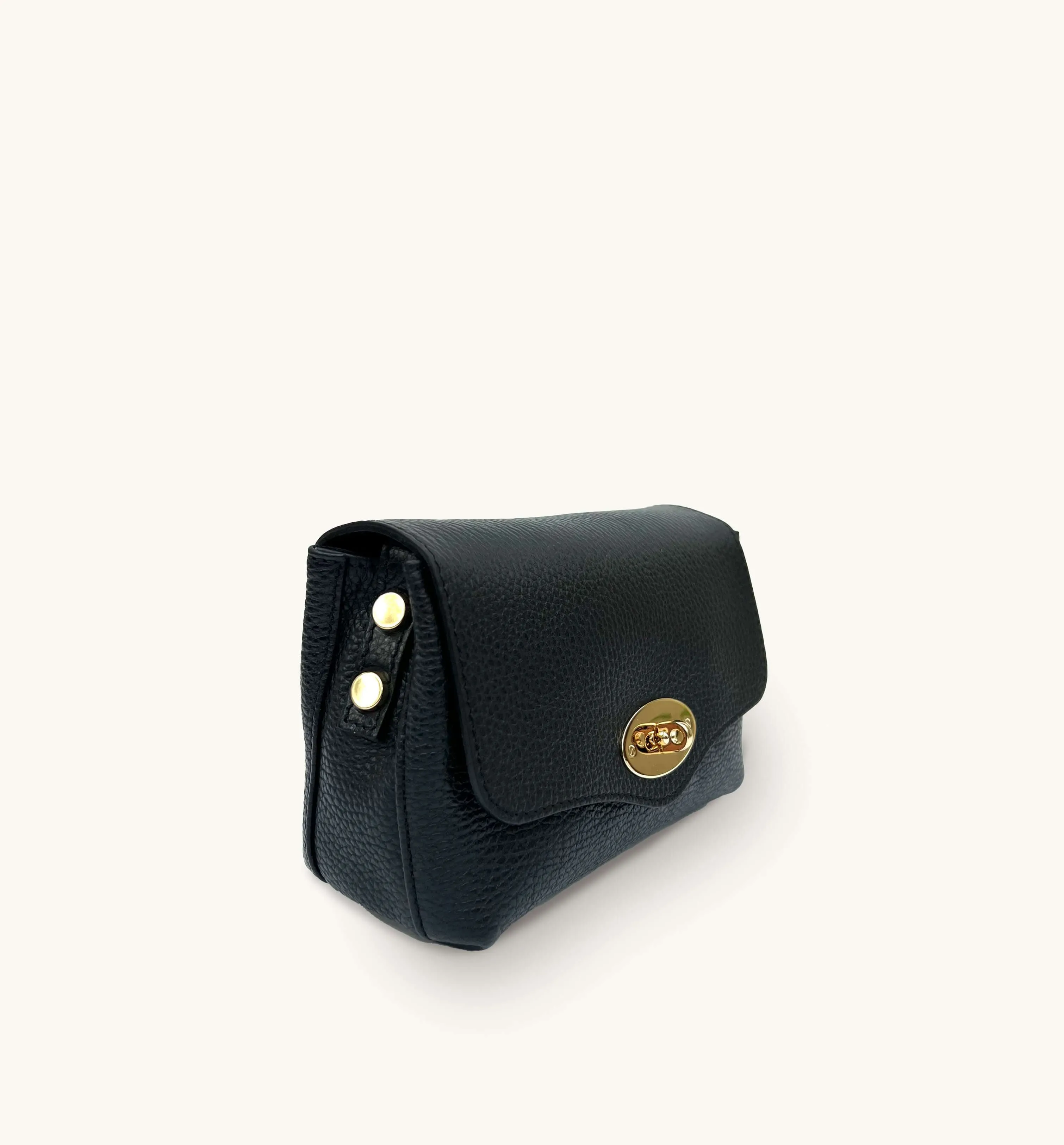 The Maddie Black Leather Bag