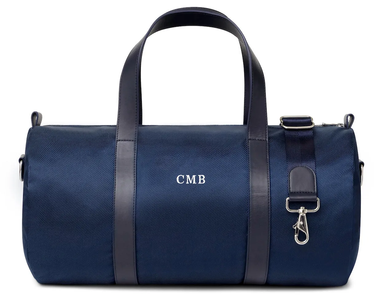 The Marston Banker Bag: Navy Ballistic - White Embroidery