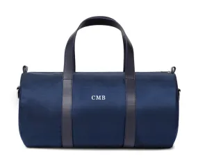 The Marston Banker Bag: Navy Ballistic - White Embroidery