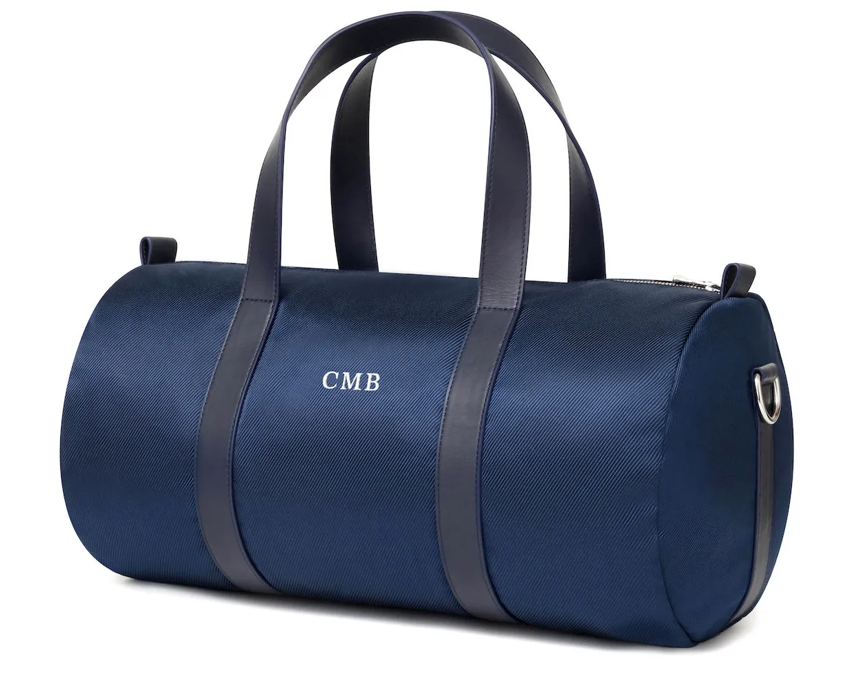 The Marston Banker Bag: Navy Ballistic - White Embroidery