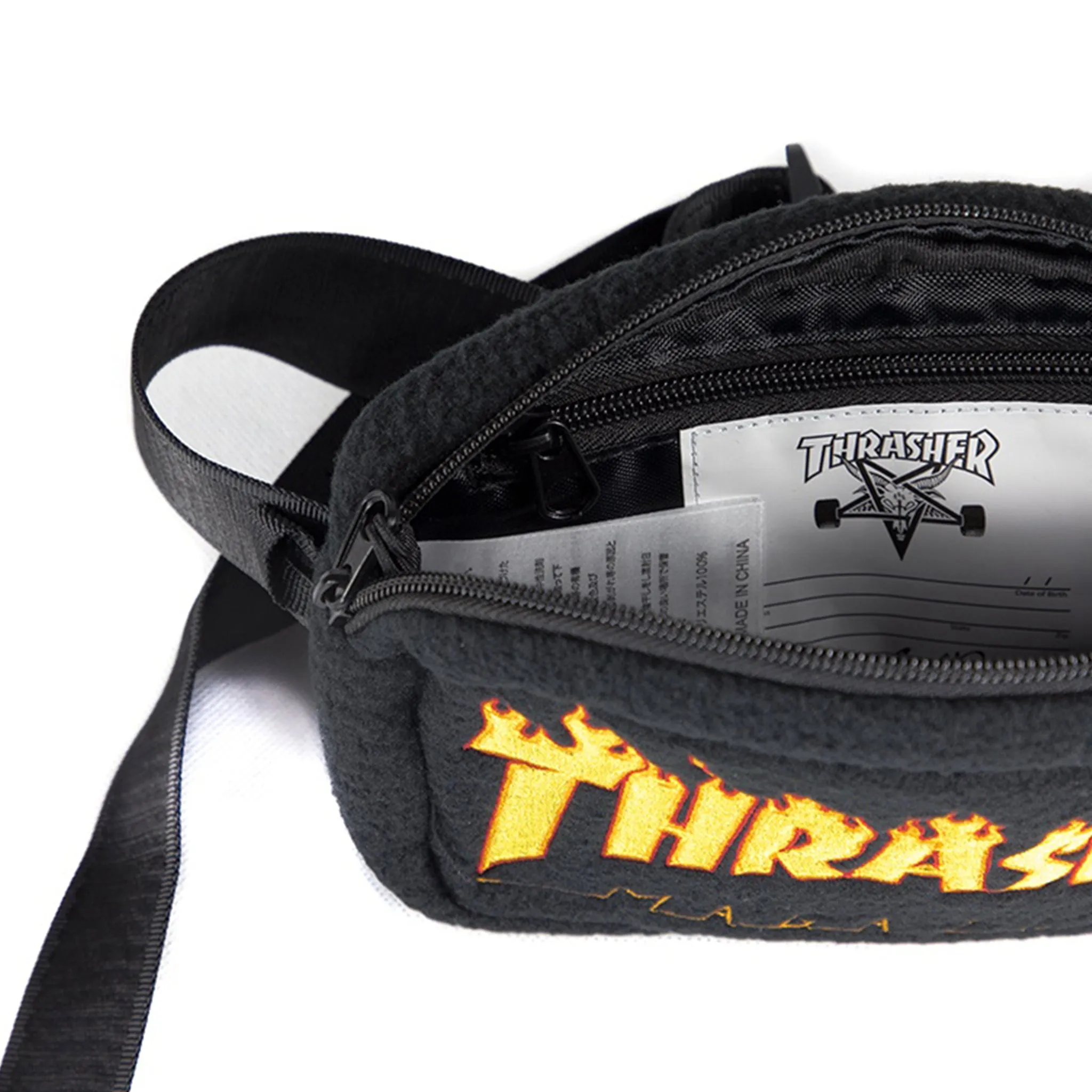 Thrasher Flame Fleece Waist Bag