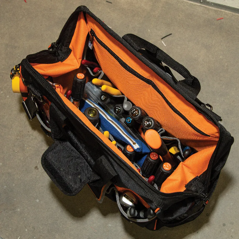 Tool Bag - Klein Tools Tradesman Pro™ 42 Pocket Wide-Open Tool Bag, 55469