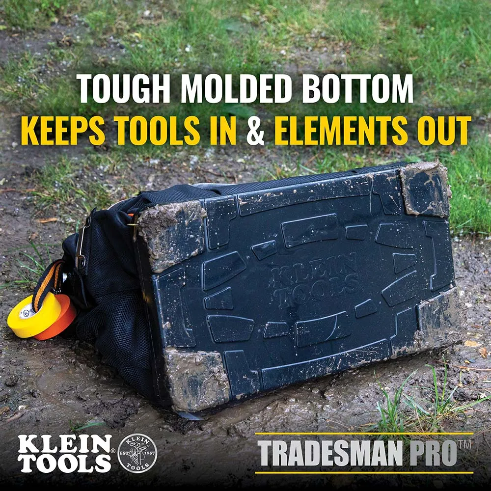 Tool Bag - Klein Tools Tradesman Pro™ 42 Pocket Wide-Open Tool Bag, 55469