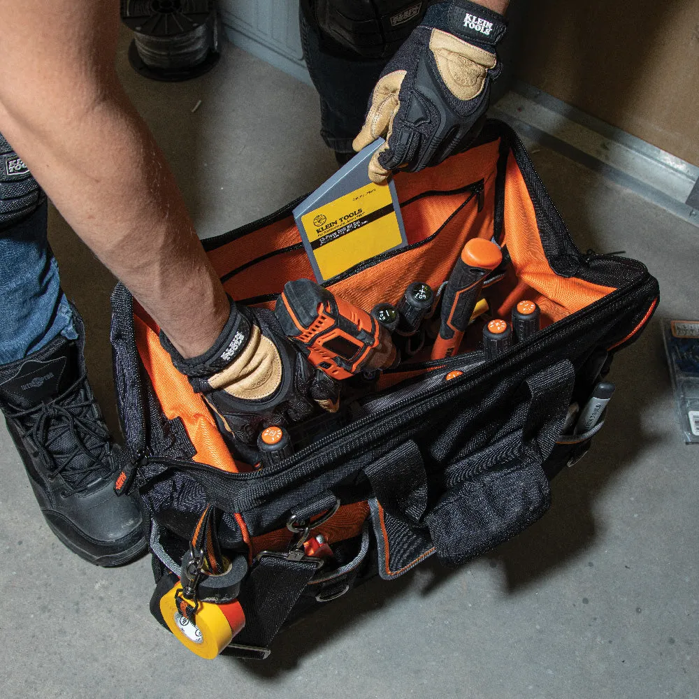 Tool Bag - Klein Tools Tradesman Pro™ 42 Pocket Wide-Open Tool Bag, 55469