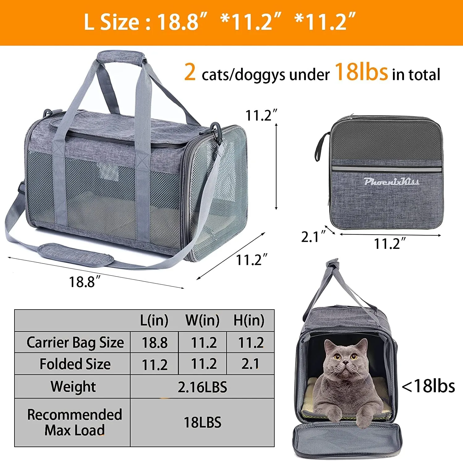 Top Loading Cat Transport Carrier