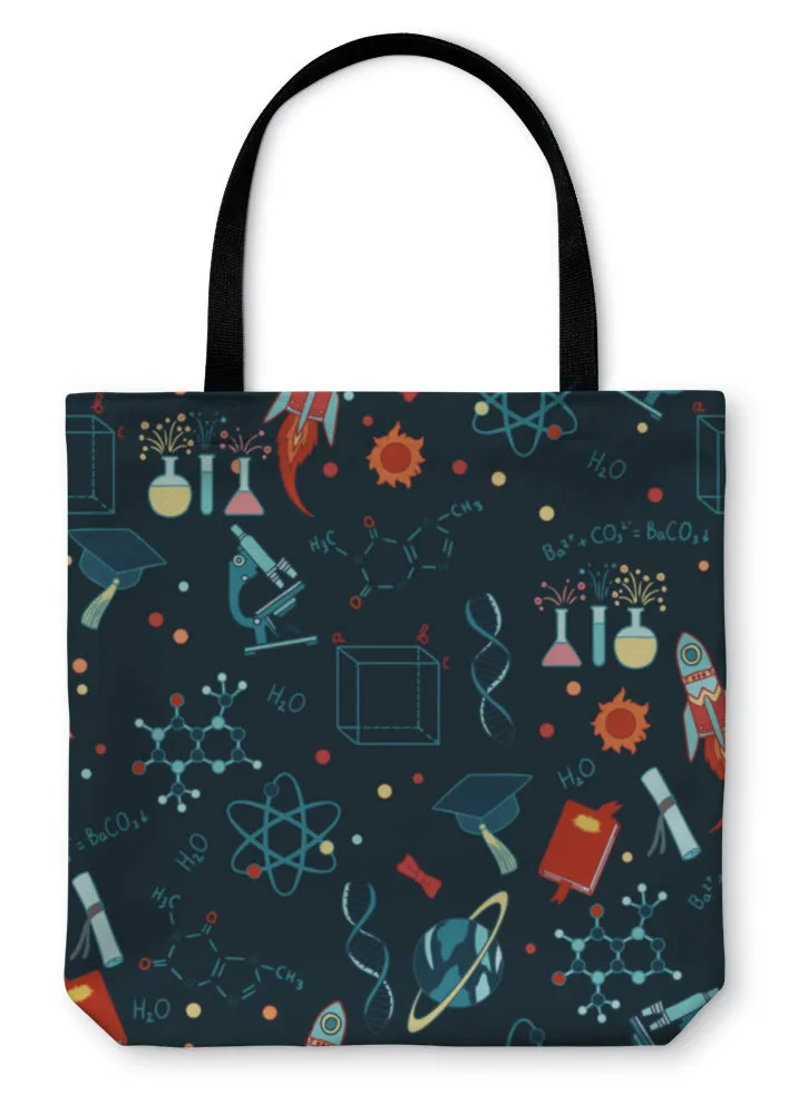 Tote Bag, Science Stuff Pattern