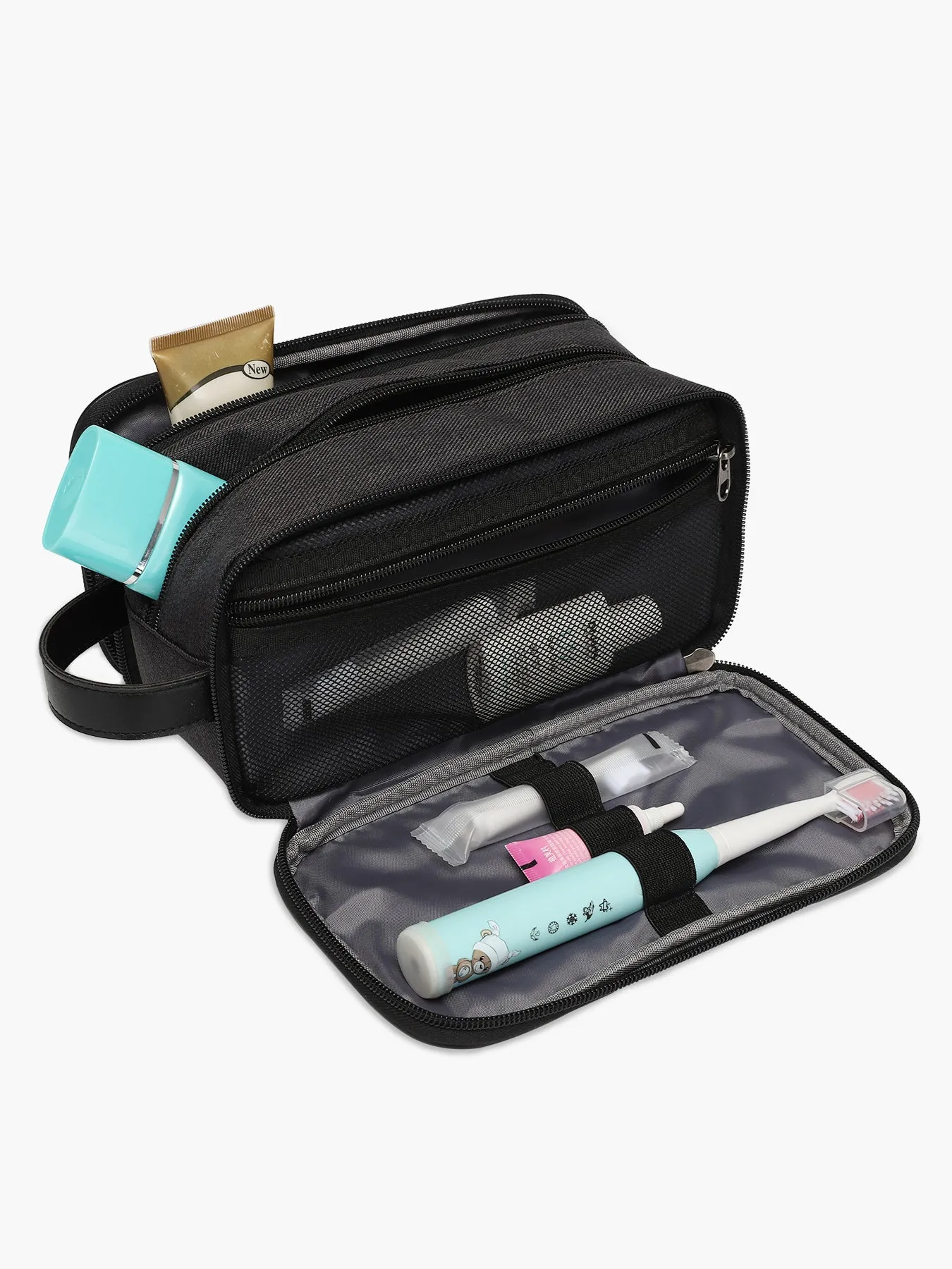 Travel Toiletries Dopp Kit Water-resistant Shaving Bag for Accessories Easy Organization