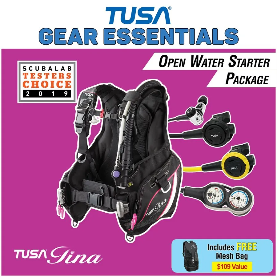 Tusa Tina Open Water Diving Analog 2 Starter Package Pink