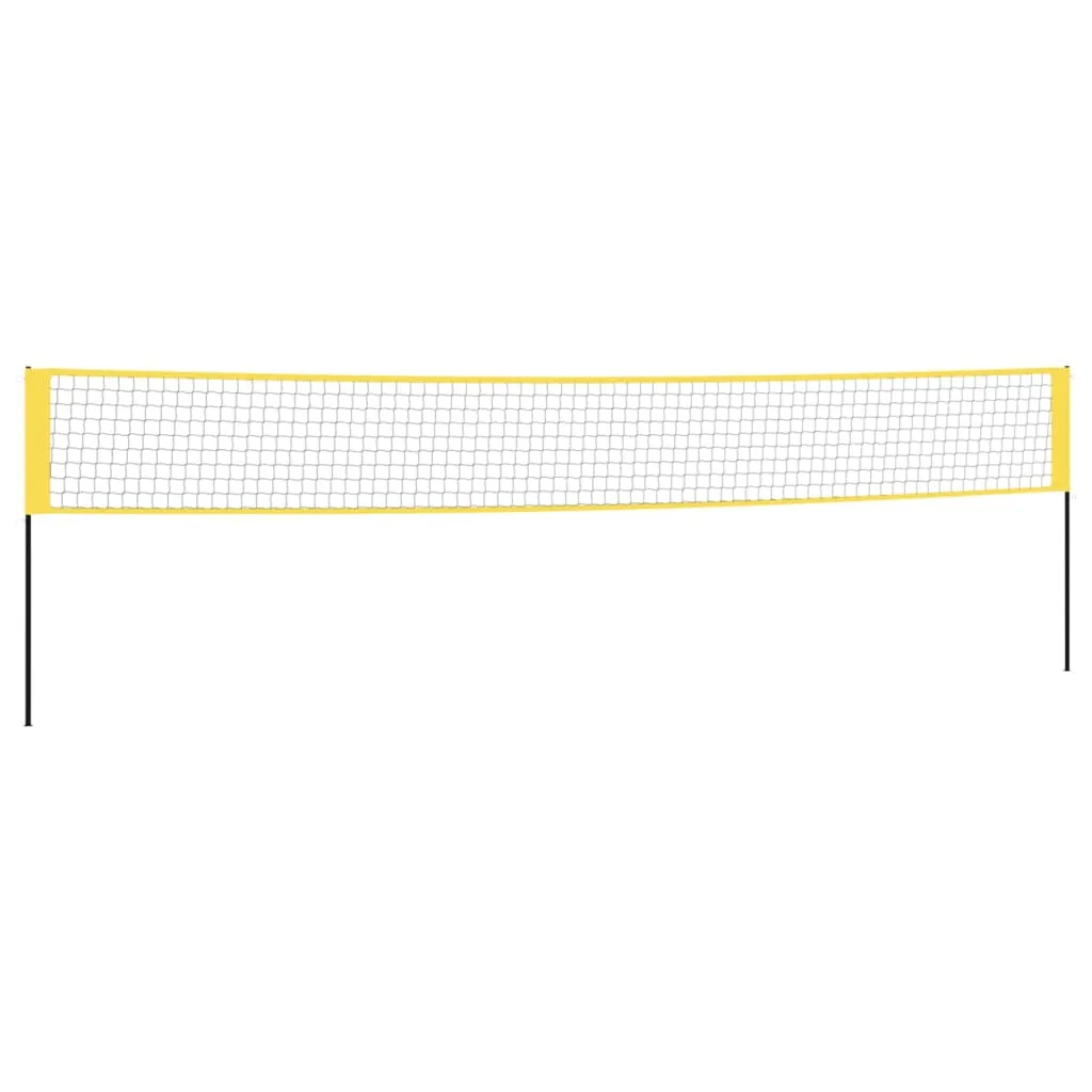 vidaXL Badminton Net Yellow and Black 600x155 cm PE Fabric