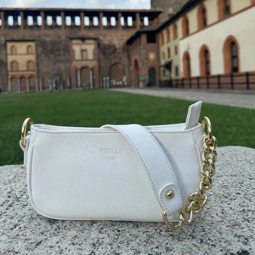 White Chain Shoulder Bag