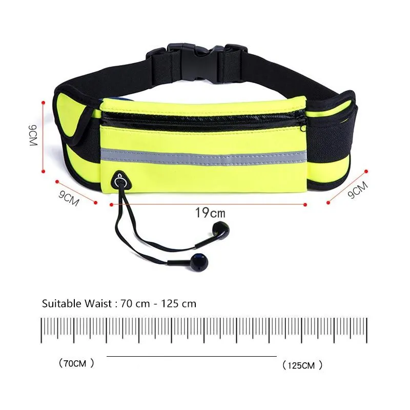 Women or Men Running Waist Bag" Waterproof " Mobile Phone Holder Jogging Sports Running Gym Fitness Bag