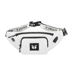 YIPINU YPU-DS Fashion Chest Bag Messenger Bag Waist Bag Waterproof Sports Mobile Phone Bag with External USB Port( White)