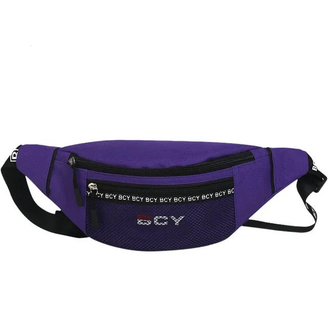 Zipper Canvas Waist Bag